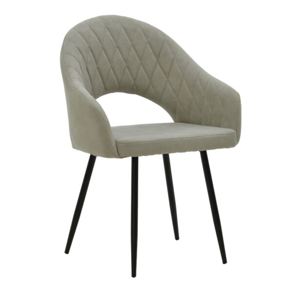 Πολυθρόνα Macie pakoworld ύφασμα antique γκρι-μαύρο 58x50x85εκ - 029-000150