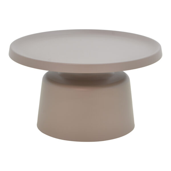 Τραπέζι σαλονιού Ginoze Inart cappuccino μέταλλο Φ70x40εκ - 029-000274