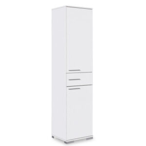 Ντουλάπι-στήλη Chad pakoworld με συρτάρι λευκό gloss 45x40x187εκ - 039-000141