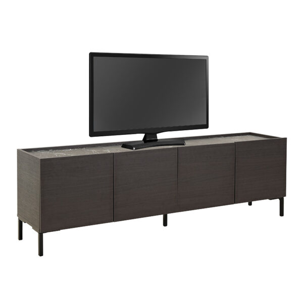 Έπιπλο τηλεόρασης Calliope pakoworld wenge-μαύρο μαρμάρου 180x44x57εκ - 039-000184