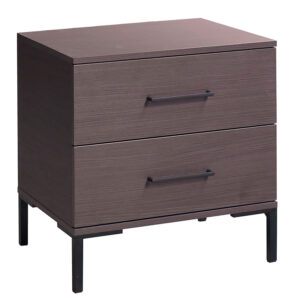 Κομοδίνο Calliope pakoworld με 2 συρτάρια wenge-μαύρο 55x44x57εκ - 039-000189