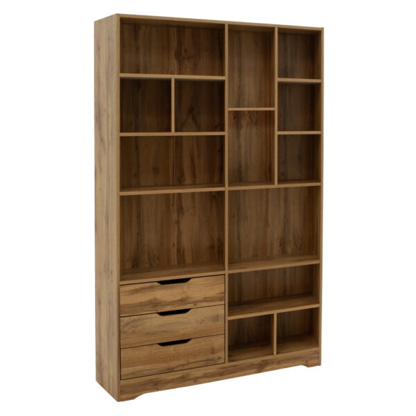 Βιβλιοθήκη Lucinda pakoworld sonoma 120x29.8x180.5εκ - 049-000067