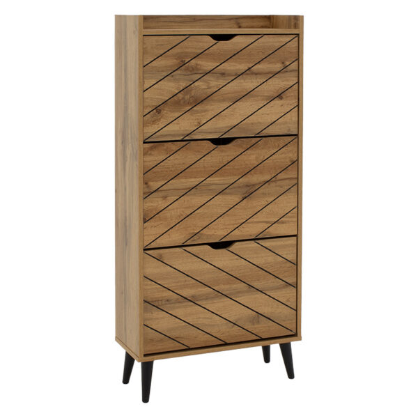 Παπουτσοθήκη Thelma pakoworld 12 ζεύγων sonoma 60x23.8x131.6εκ - 049-000068