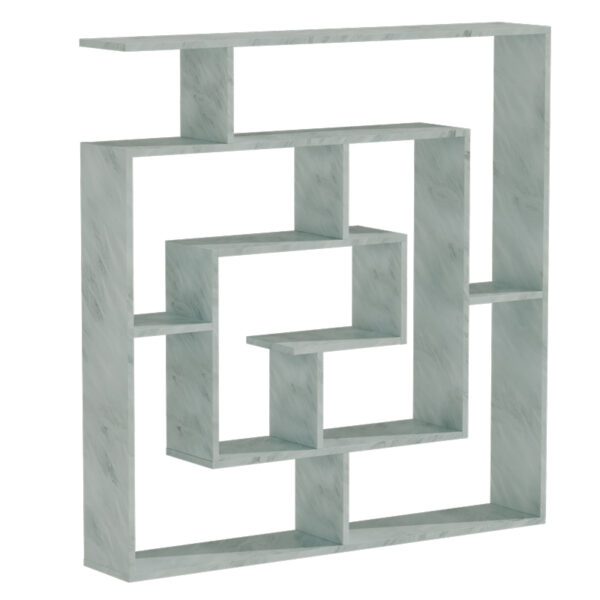 Βιβλιοθήκη Nardy pakoworld λευκό μαρμάρου 125x22x129εκ - 049-000075