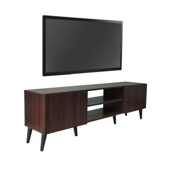 Έπιπλο τηλεόρασης Icarus pakoworld μελαμίνης καρυδί-wenge 150x32x46εκ - 049-000077