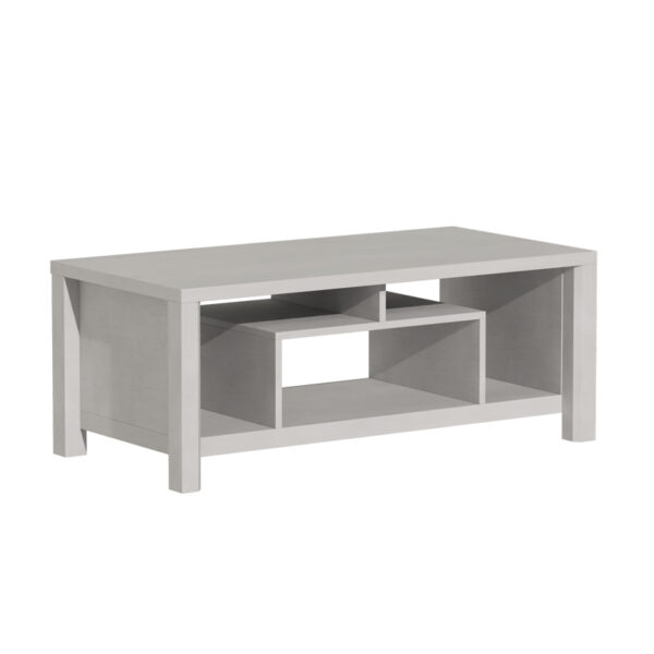 Τραπέζι σαλονιού Tracy pakoworld λευκό-γκρι 120x60x48.5εκ - 049-000095