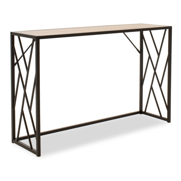 Κονσόλα Ivy pakoworld χρώμα καρυδί-μαύρο 120x35x75εκ - 066-000015
