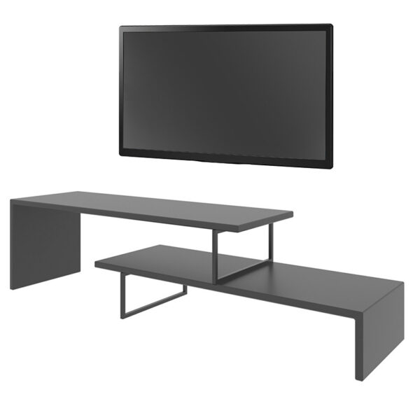 Έπιπλο τηλεόρασης Ferocity pakoworld χρώμα ανθρακί 120x30x45εκ - 071-001530