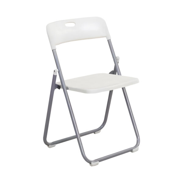 Καρέκλα πτυσσόμενη Daxton pakoworld PP λευκό-ασημί 49x46.5x73.5εκ - 072-000086