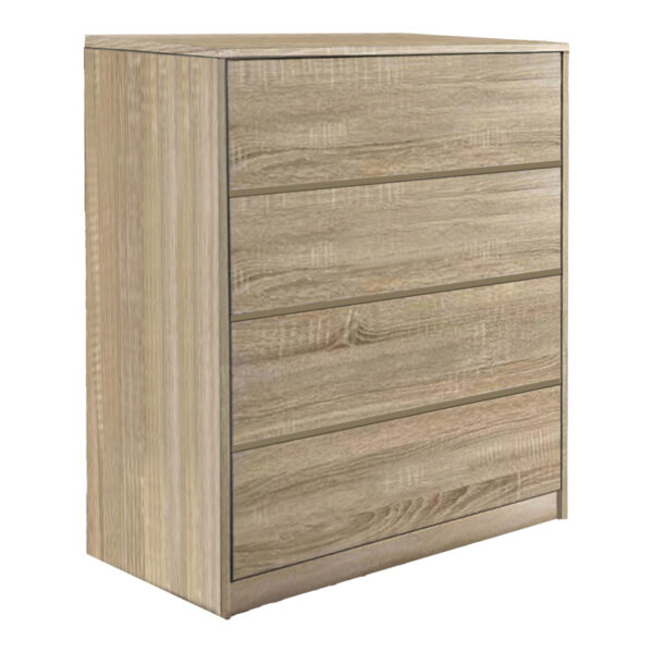 Συρταριέρα Kuanger pakoworld mdf σε φυσική απόχρωση 80x40x80εκ - 072-000113