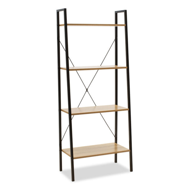 Βιβλιοθήκη- Ραφιέρα Ramon pakoworld φυσικό-μαύρο 60x23x145,5εκ - 085-000001