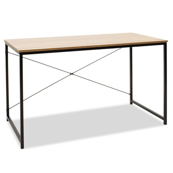 Γραφείο εργασίας Ramon pakoworld φυσικό-μαύρο 120x60,5x70εκ - 085-000004