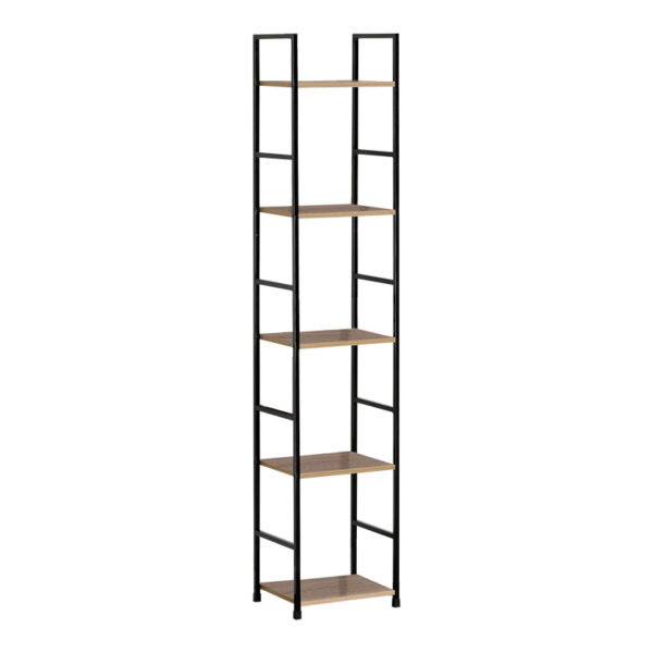 Βιβλιοθήκη Azuel pakoworld φυσικό-μαύρο μέταλλο 29x23.5x144εκ - 085-000020