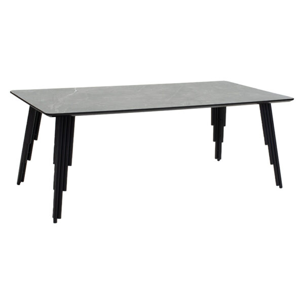 Τραπέζι σαλονιού Lifo pakoworld MDF ανθρακί cement-μαύρο 120x60x45εκ - 096-000027
