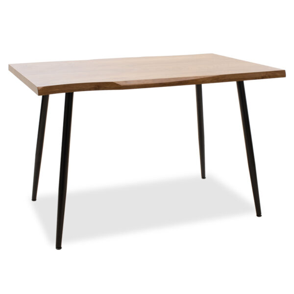 Τραπέζι Neve pakoworld MDF καρυδί-πόδι μεταλλικό μαύρο 120x80x75εκ - 101-000024