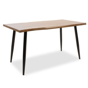 Τραπέζι Neve pakoworld MDF καρυδί-πόδι μεταλλικό μαύρο 140x80x75εκ - 101-000025