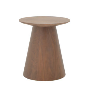 Βοηθητικό τραπέζι Kayano pakoworld καρυδί mdf Φ45x50εκ - 101-000109