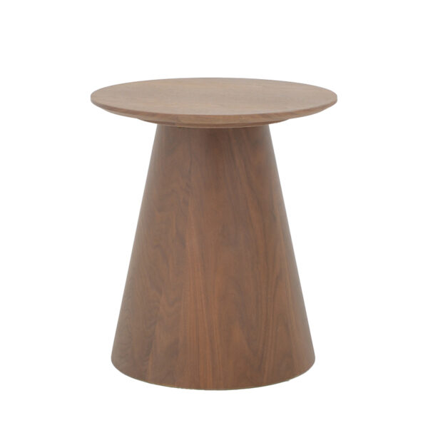 Βοηθητικό τραπέζι Kayano pakoworld καρυδί mdf Φ45x50εκ - 101-000109