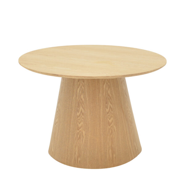 Τραπέζι σαλονιού Kayano pakoworld mdf σε φυσική απόχρωση Φ60x40εκ - 101-000110