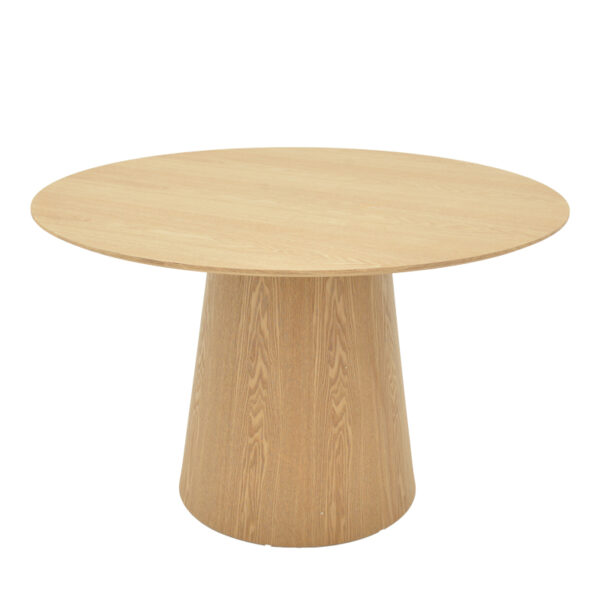 Τραπέζι Kayano pakoworld mdf σε φυσική απόχρωση Φ120x72εκ - 101-000112