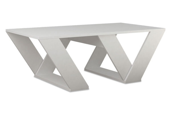 Τραπέζι σαλονιού PIPRA pakoworld σε χρώμα λευκό 110x60x40 - 119-000648