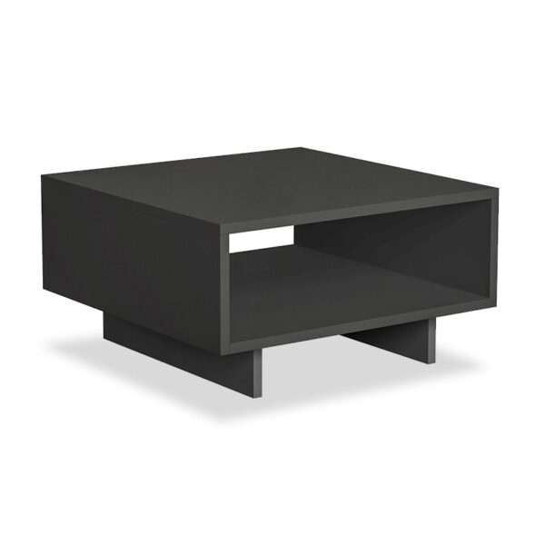 Τραπέζι σαλονιού Hola pakoworld ανθρακί 60x60x32εκ - 119-000727