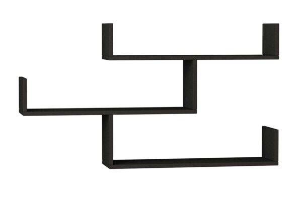 Ραφιέρα τοίχου Tiber pakoworld χρώμα ανθρακί 120x22x67εκ - 119-000892