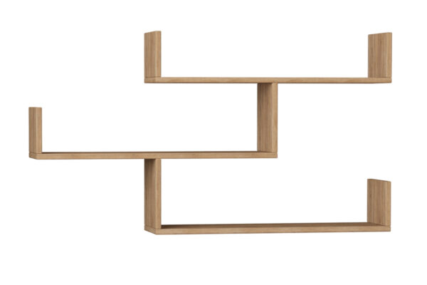 Ραφιέρα τοίχου Tiber pakoworld χρώμα φυσικό 120x22x67εκ - 119-000893