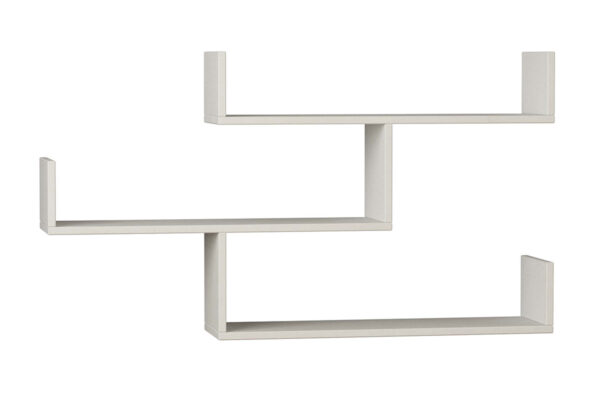 Ραφιέρα τοίχου Tiber pakoworld χρώμα λευκό 120x22x67εκ - 119-000896