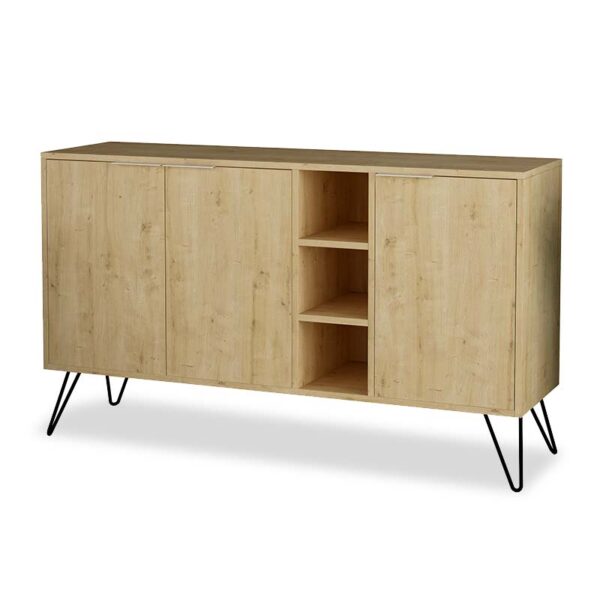 Μπουφές Clara pakoworld χρώμα light oak 142x35.5x83εκ - 119-001058