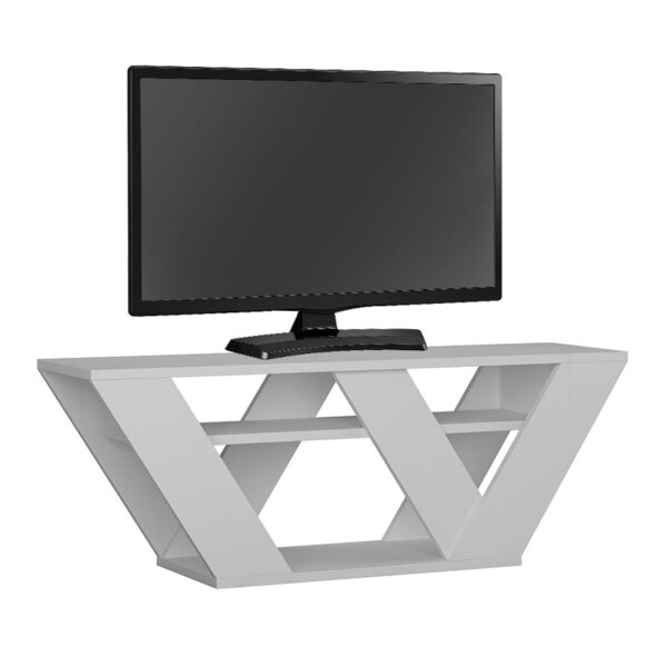 Έπιπλο τηλεόρασης Pipralla pakoworld λευκό 110x30x40εκ - 119-001081