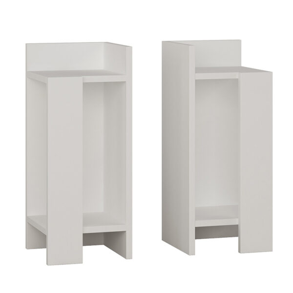 Κομοδίνο Immerse pakoworld σετ 2 τμχ. λευκό 27x25x60εκ - 119-001179