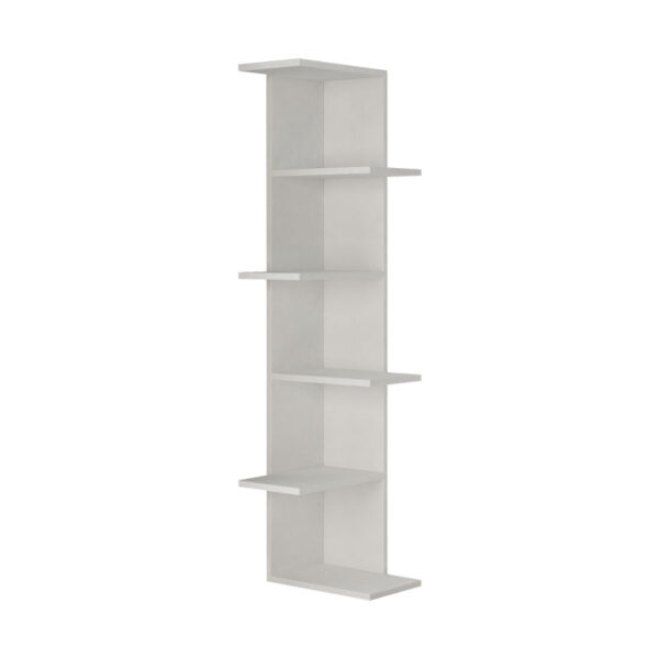 Βιβλιoθήκη γωνιακή Saso pakoworld μελαμίνης λευκό 37x37x141εκ - 119-001194