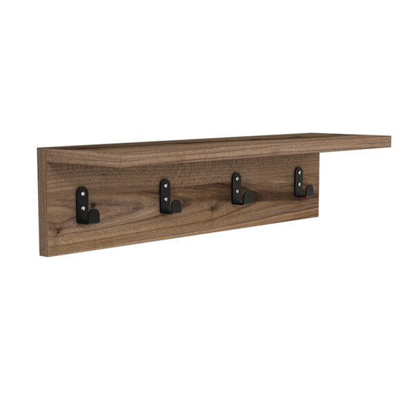 Κρεμάστρα Mulan pakoworld χρώμα καρυδί 60x16x14.5εκ - 120-000034