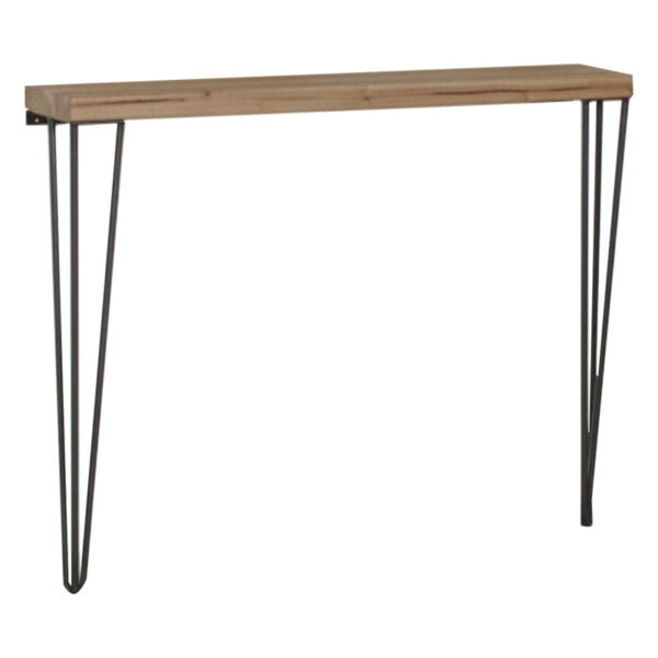 Κονσόλα Tetty pakoworld καρυδί-μαύρο 90x14x75εκ - 120-000306