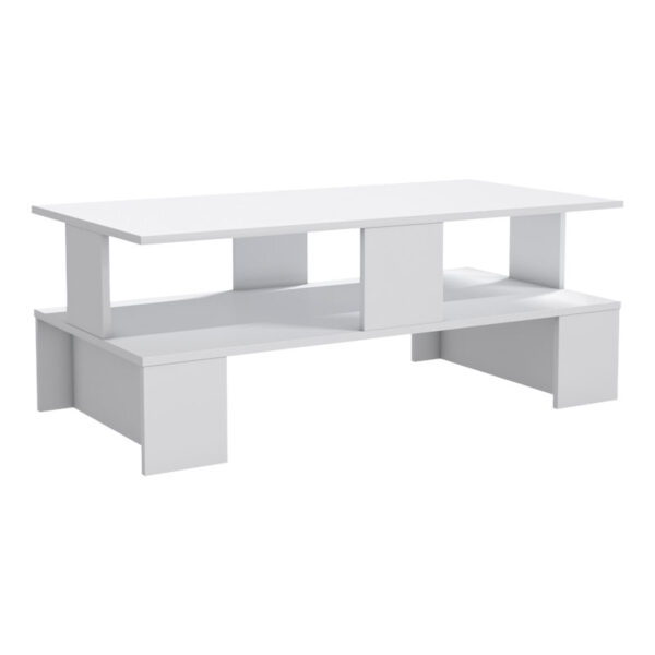 Τραπέζι σαλονιού Olly pakoworld λευκό 120x60x47εκ - 120-000372
