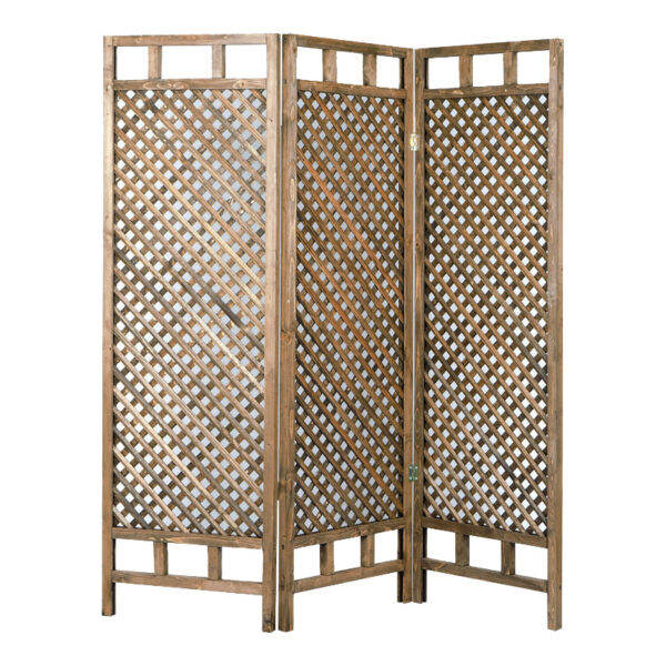 Παραβάν Locky pakoworld ξύλο αντικέ φυσικό 150x2x160εκ - 120-000392