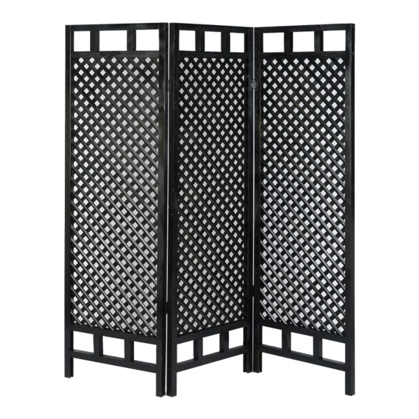 Παραβάν Locky pakoworld ξύλο μαύρο 150x2x160εκ - 120-000393