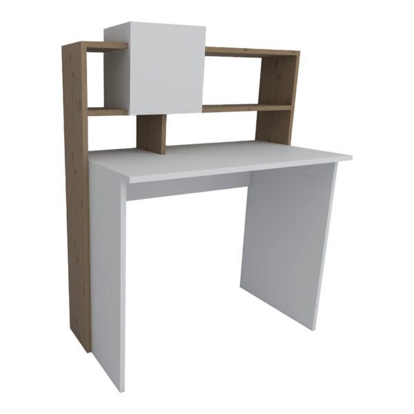 Γραφείο εργασίας Koogi pakoworld σε oak-λευκή απόχρωση 94x60x118εκ - 120-000481