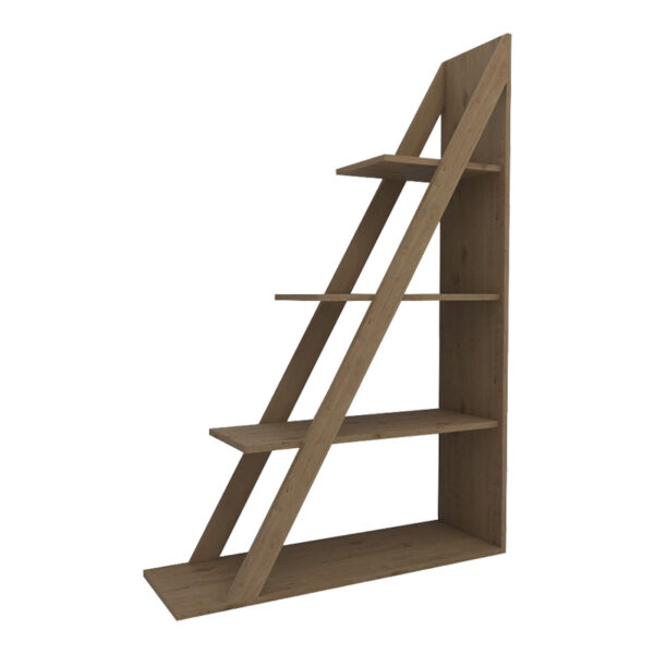 Βιβλιοθήκη Quina pakoworld σε oak απόχρωση 100x30x150εκ - 120-000492
