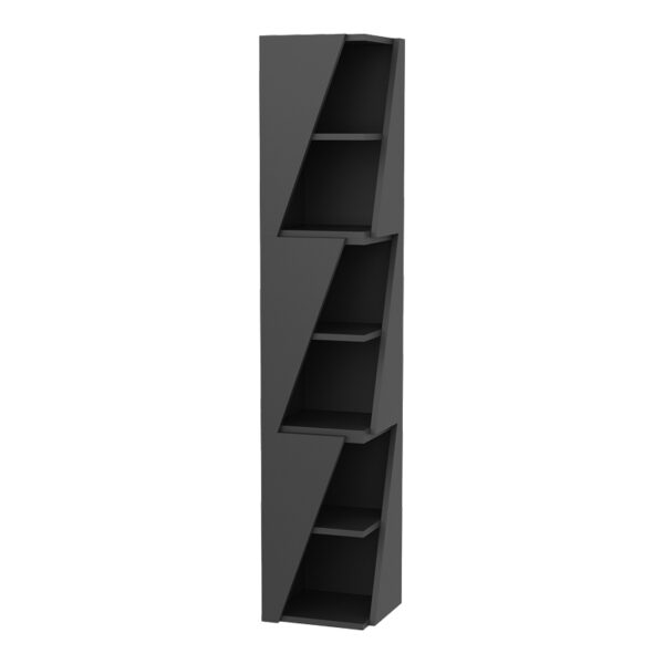 Βιβλιοθήκη στήλη Klaro pakoworld σε ανθρακί απόχρωση 32x32x165εκ - 120-000494