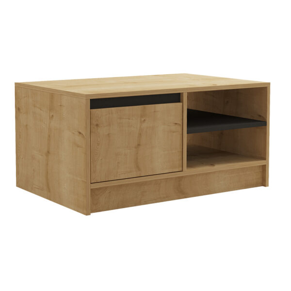 Τραπέζι σαλονιού Narli pakoworld σε oak απόχρωση 90x60x45εκ - 120-000512
