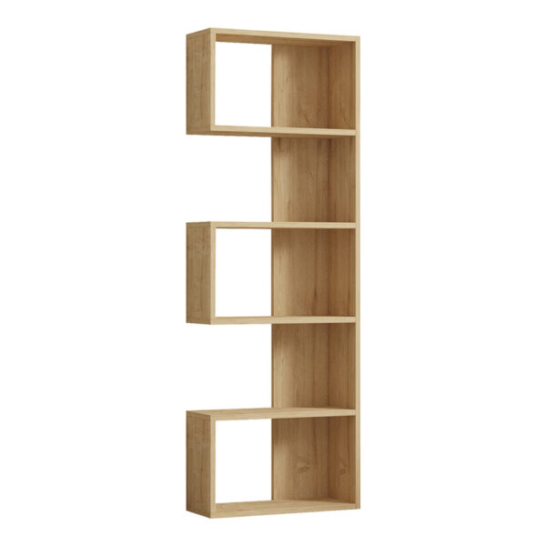 Βιβλιοθήκη Cascade pakoworld σε oak απόχρωση 51.8x22x150εκ - 120-000522