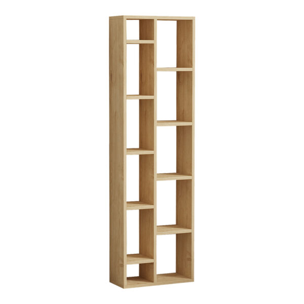Βιβλιοθήκη Minicu pakoworld σε oak απόχρωση  44,4x19,6x150εκ - 120-000527