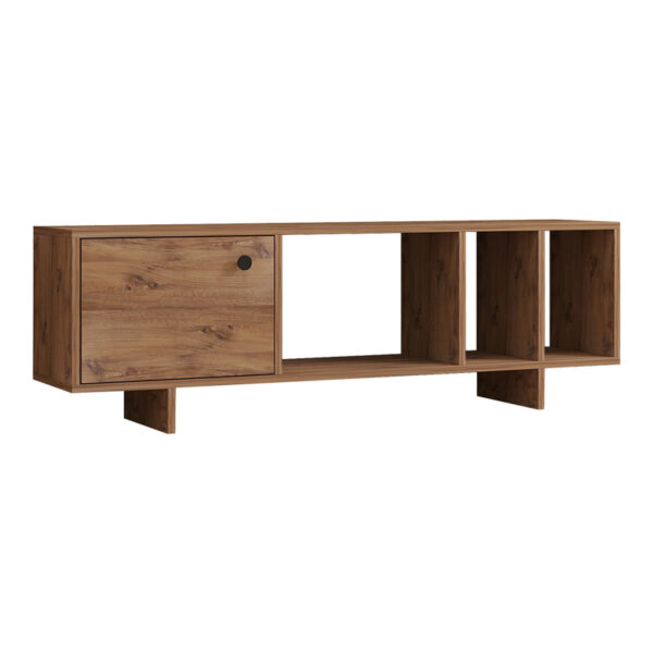 Έπιπλο τηλεόρασης Mueble pakoworld σε sonoma απόχρωση 140x29x45εκ - 120-000540