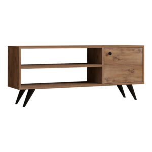 Έπιπλο τηλεόρασης Wison pakoworld σε sonoma απόχρωση 120x29x50εκ - 120-000541