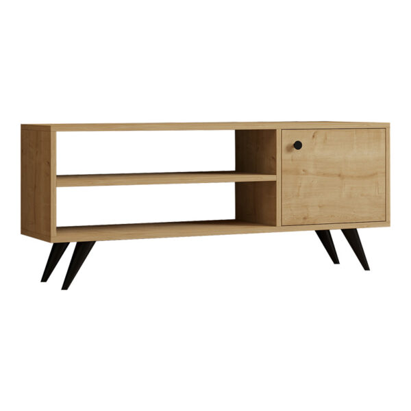 Έπιπλο τηλεόρασης Wison pakoworld σε oak απόχρωση 120x29x50εκ - 120-000542