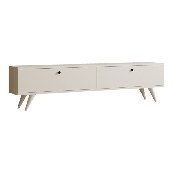 Έπιπλο τηλεόρασης Jate pakoworld σε λευκή απόχρωση 160x25x40εκ - 120-000547