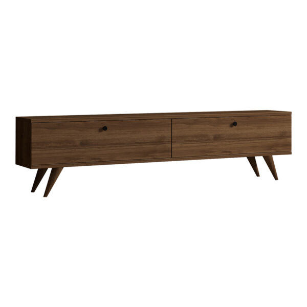 Έπιπλο τηλεόρασης Jate pakoworld σε καρυδί απόχρωση 160x25x40εκ - 120-000549