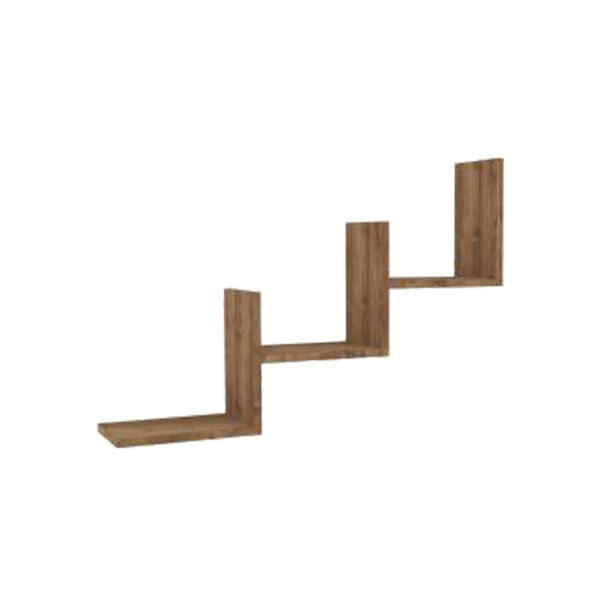 Ραφιέρα τοίχου Mauer pakoworld σε καρυδι απόχρωση 90x19,6x60εκ - 120-000559